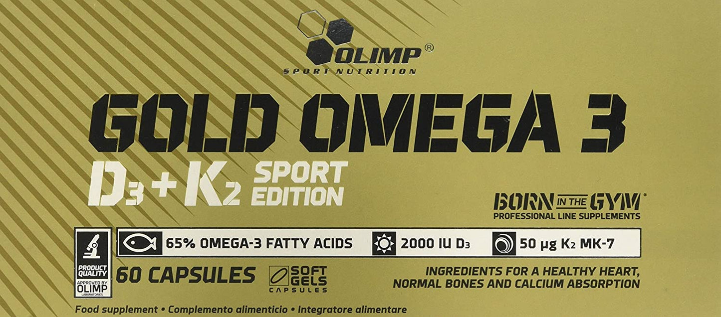 Olimp Nutrition Gold Omega 3 D3 + K2 Sport Edition - 60 caps