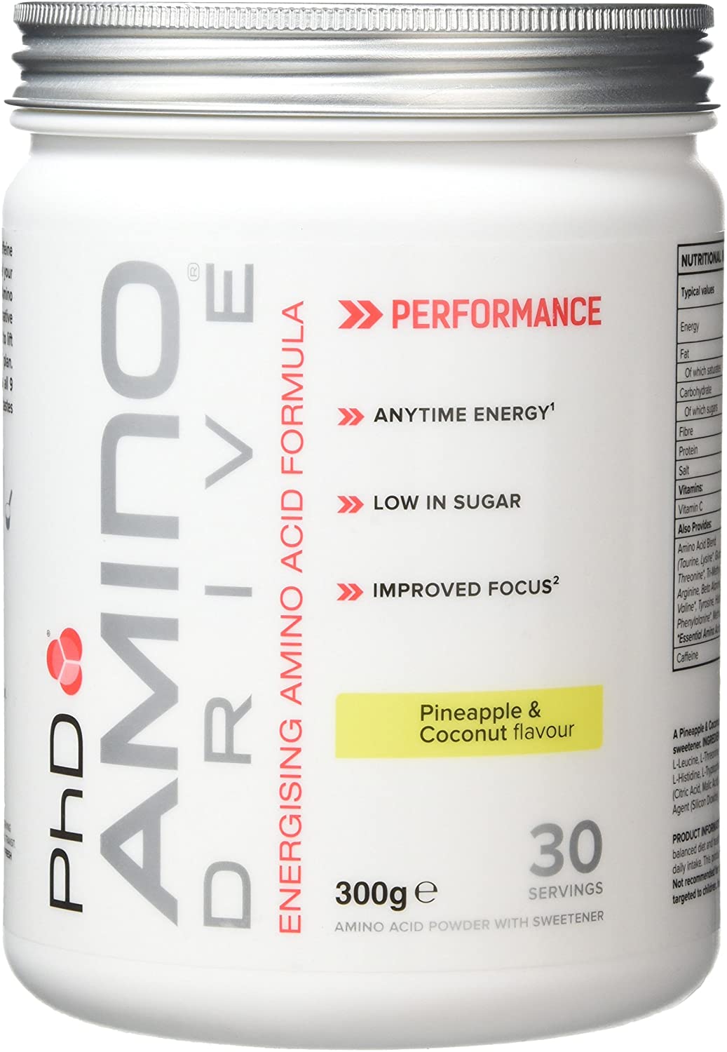 PhD Amino Drive, Pineapple & Coconut - 300g