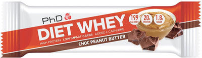 PhD Diet Whey Bar, Choc Peanut Butter - 12 bars