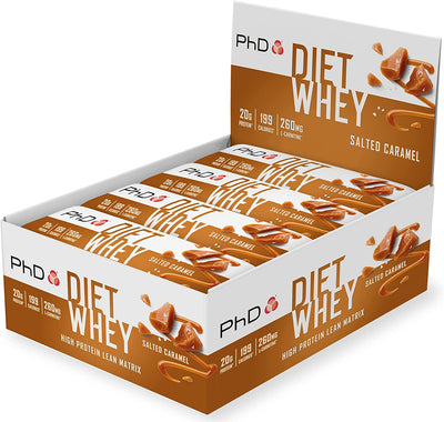 PhD Diet Whey Bar, Salted Caramel - 12 bars