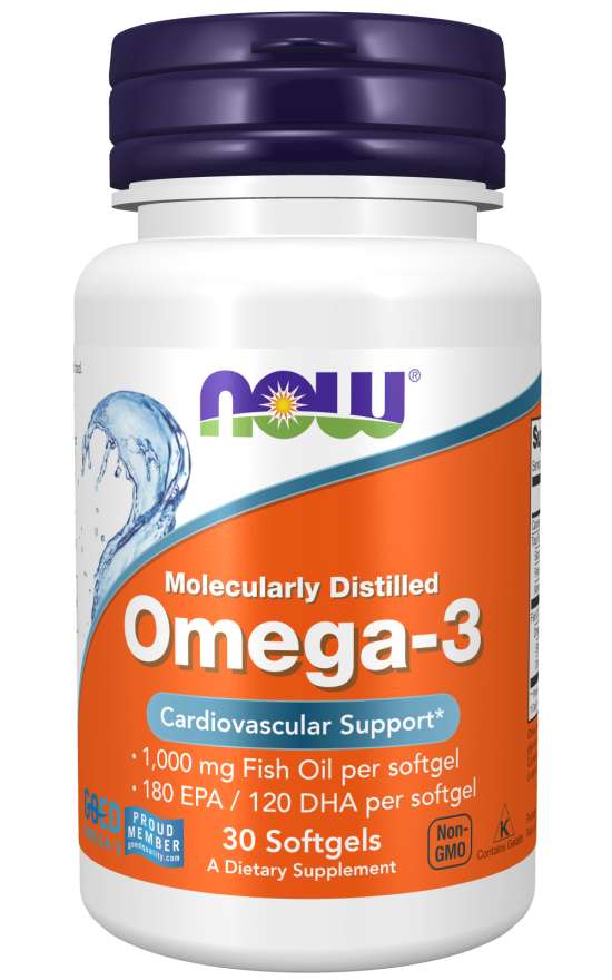 NOW Foods Omega-3 Molecularly Distilled - 30 softgels