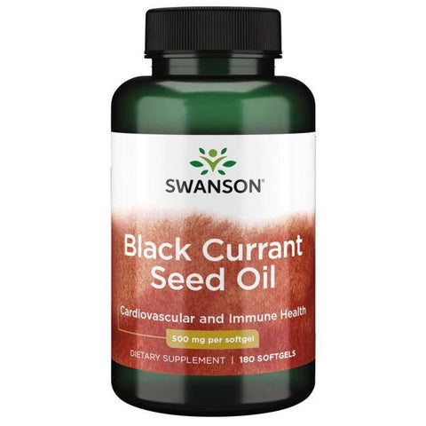 Swanson Black Currant Seed Oil, 500mg - 180 softgels