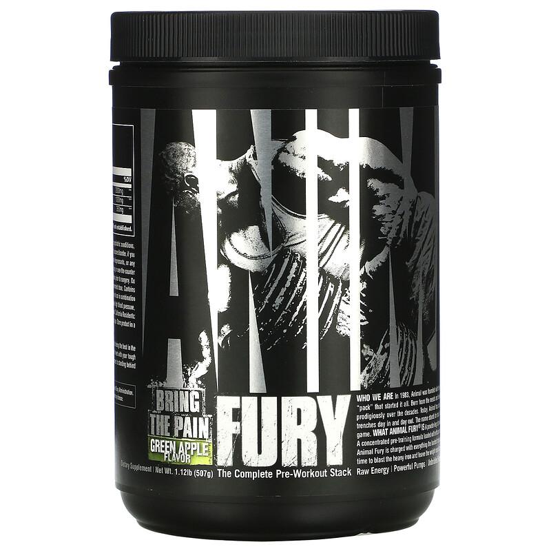 Universal Nutrition Animal Fury, Green Apple - 495g