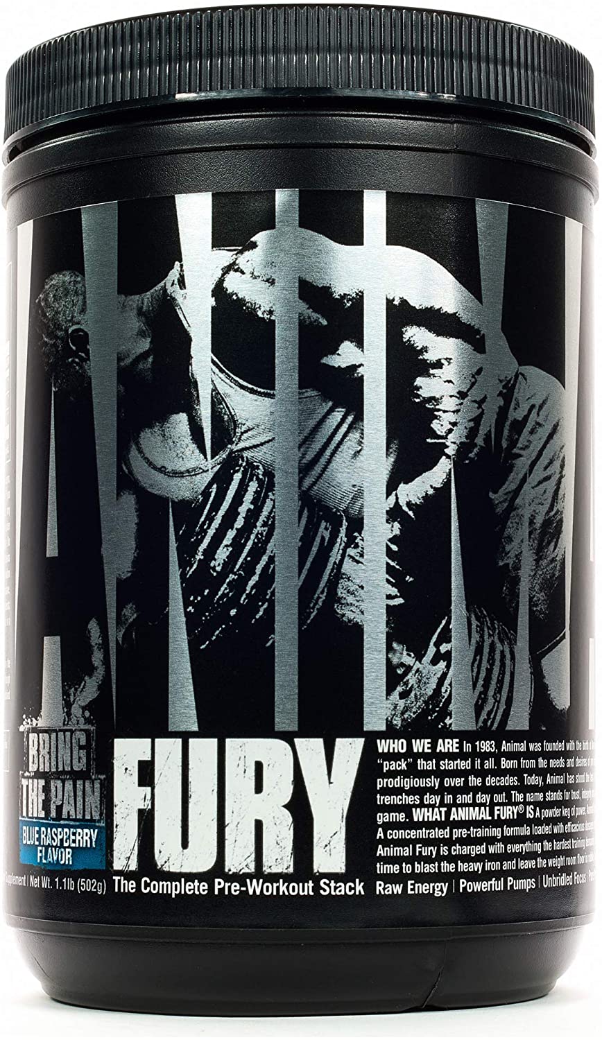 Universal Nutrition Animal Fury, Blue Raspberry - 491g