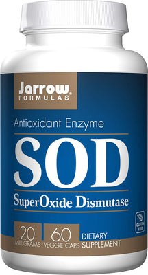 Jarrow Formulas SOD (SuperOxide Dismutase), 20mg - 60 vcaps