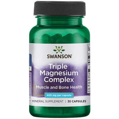 Swanson Triple Magnesium Complex, 400mg - 30 caps