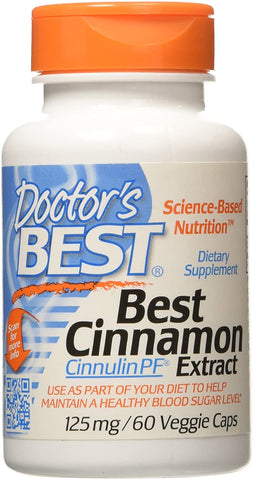 Doctor's Best Cinnamon Extract with CinnulinPF, 125mg - 60 vcaps