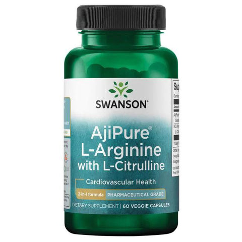 Swanson AjiPure L-Arginine with L-Citrulline - 60 vcaps