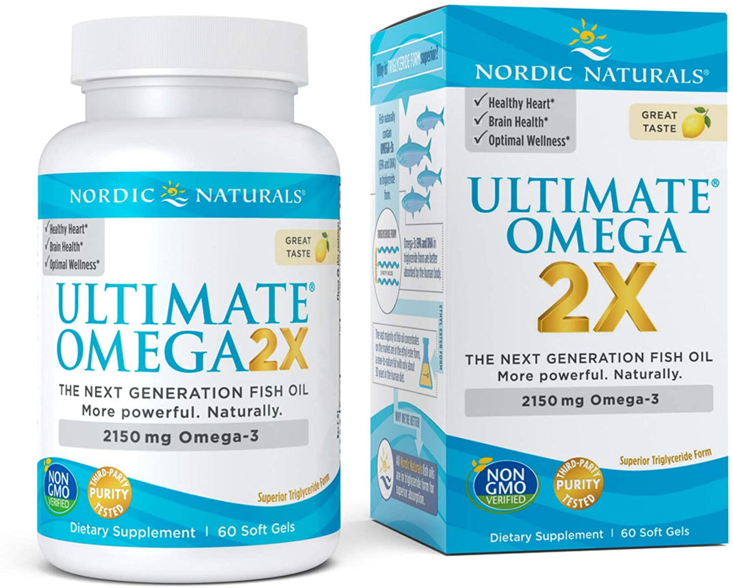 Nordic Natural Ultimate Omega 2X, 2150mg Lemon - 60 softgels