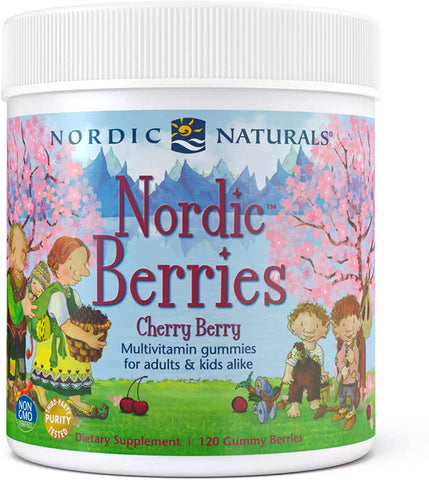 Nordic Naturals Nordic Berries Multivitamin, Cherry Berry - 120 gummy berries