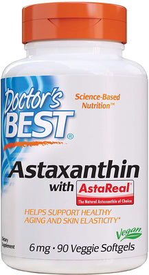 Doctor's Best Astaxanthin with AstaPure, 6mg - 90 veggie softgels