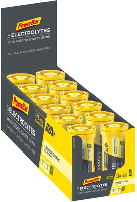 PowerBar 5 Electrolytes with Caffeine, Lemon Tonic Boost - 12 x 10 tabs