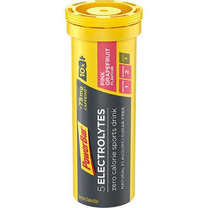 PowerBar 5 Electrolytes with Caffeine, Pink Grapefruit - 12 x 10 tabs