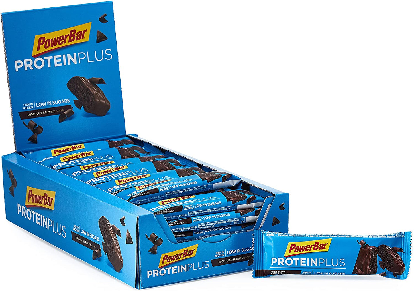 PowerBar Protein Plus Bar Low Sugar, Chocolate Brownie - 30 x 35g