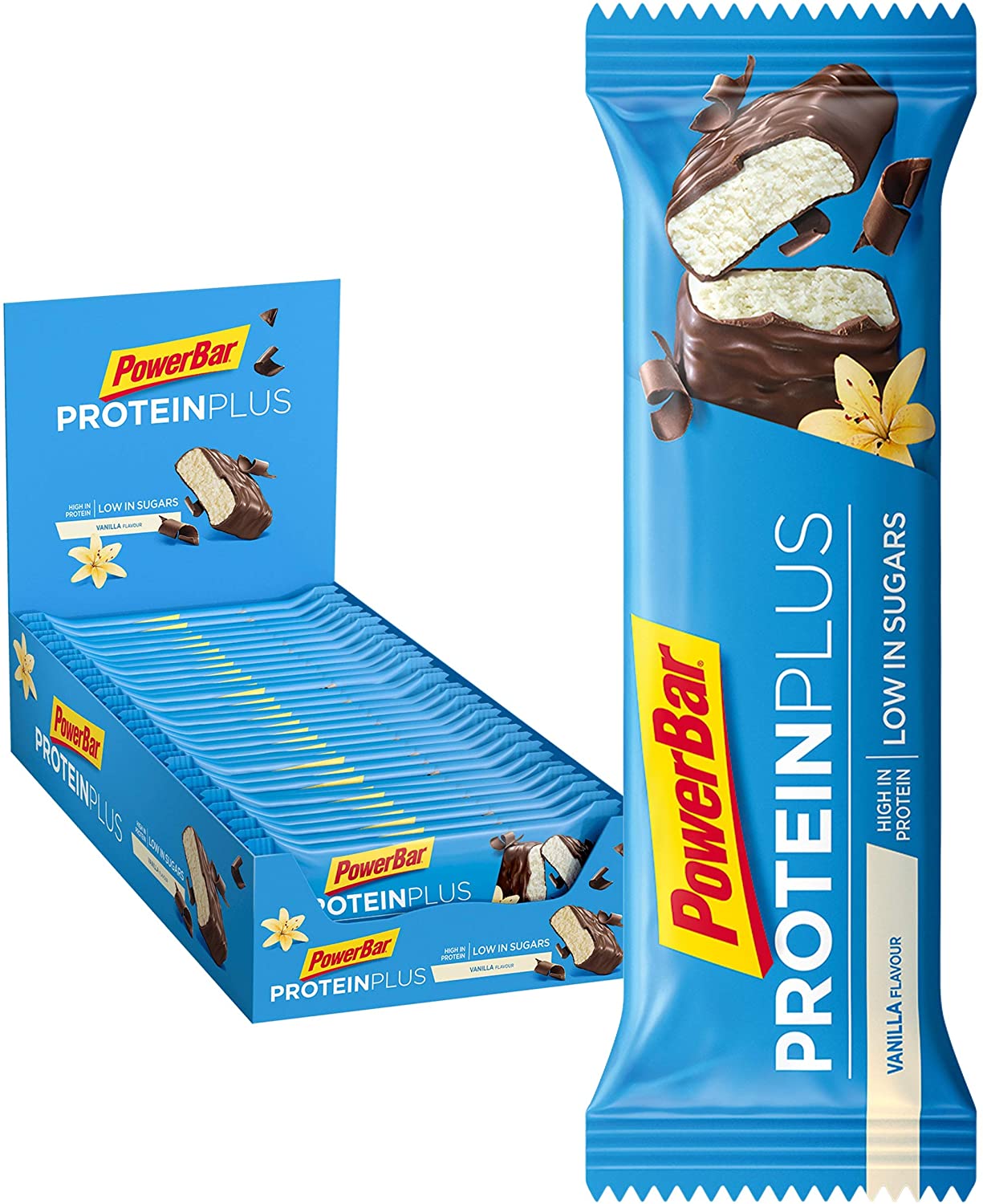 PowerBar Protein Plus Bar Low Sugar, Vanilla - 30 x 35g