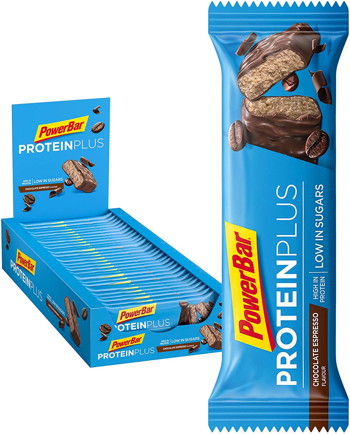 PowerBar Protein Plus Bar Low Sugar, Chocolate Espresso - 30 x 35g