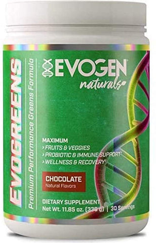 Evogen Evogreens Naturals, Chocolate - 336g