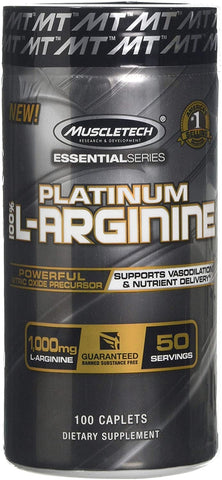 MuscleTech Platinum 100% L-Arginine - 100 caplets