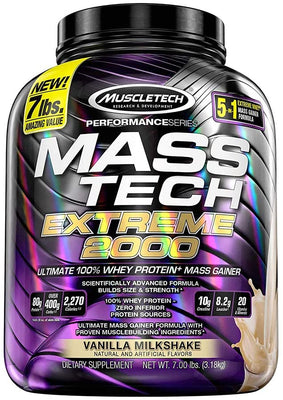 MuscleTech Mass-Tech Extreme 2000, Vanilla Milkshake - 3180g