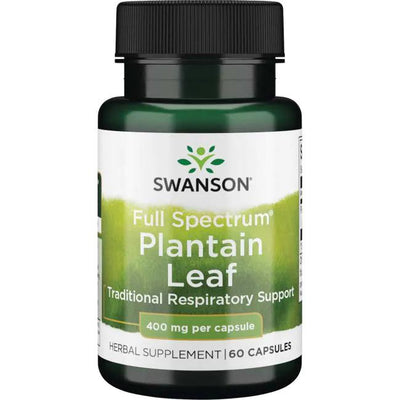 Swanson Full Spectrum Plantain (Leaf) Plantago Major, 400mg - 60 caps