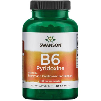 Swanson Vitamin B-6 (Pyridoxine), 100mg - 100 caps