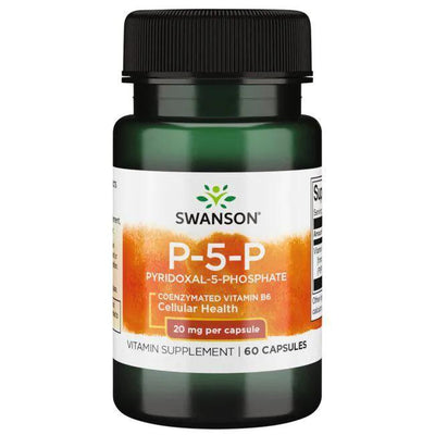 Swanson P-5-P (Pyridoxal-5-Phosphate) Coenzymated Vitamin B-6, 20mg - 60 caps