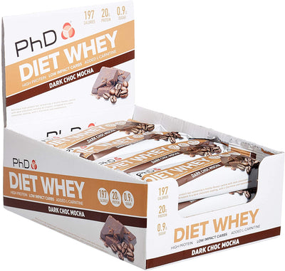 PhD Diet Whey Bar, Dark Chocolate Mocha - 12 bars