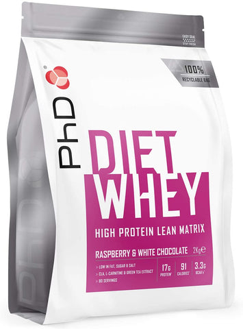 PhD Diet Whey, Raspberry & White Chocolate - 2000g