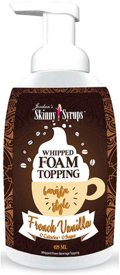 Jordan's Skinny Syrups Whipped Foam Topping, French Vanilla - 475 ml.