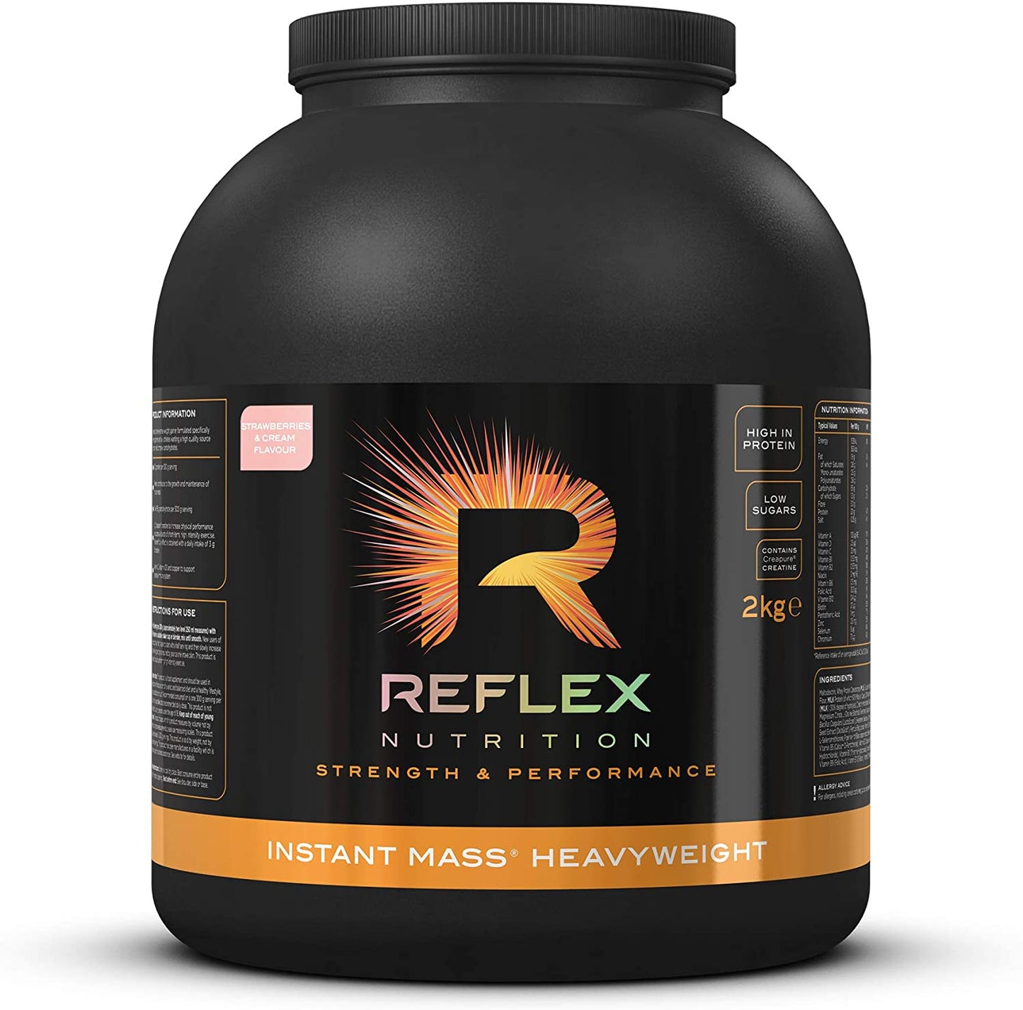 Reflex Nutrition Instant Mass Heavyweight, Strawberries & Cream - 2000g