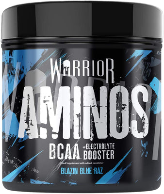Warrior Aminos BCAA, Blazin Blue Raz - 360g