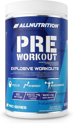 Allnutrition Pre Workout, Fruit Punch - 600g