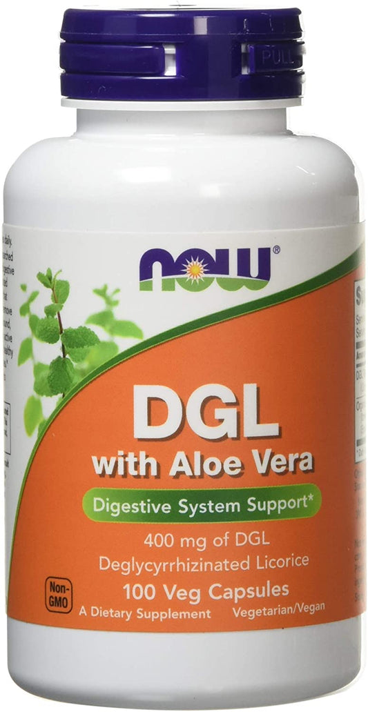 NOW Foods DGL with Aloe Vera - 100 vcaps