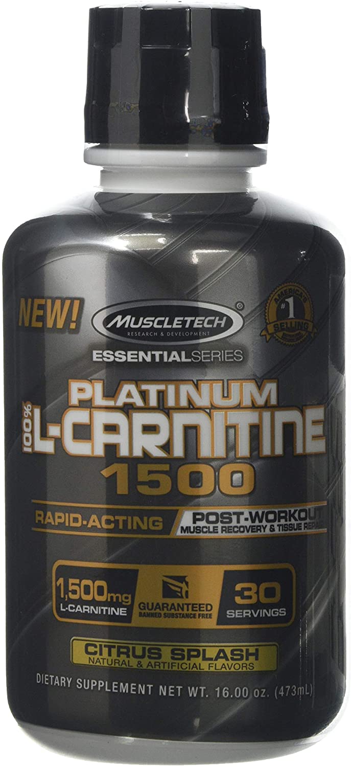 MuscleTech Platinum 100% L-Carnitine 1500, Citrus Splash - 473 ml.