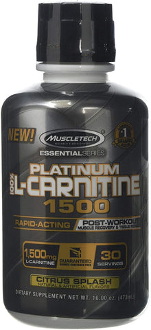 MuscleTech Platinum 100% L-Carnitine 1500, Citrus Splash - 473 ml.
