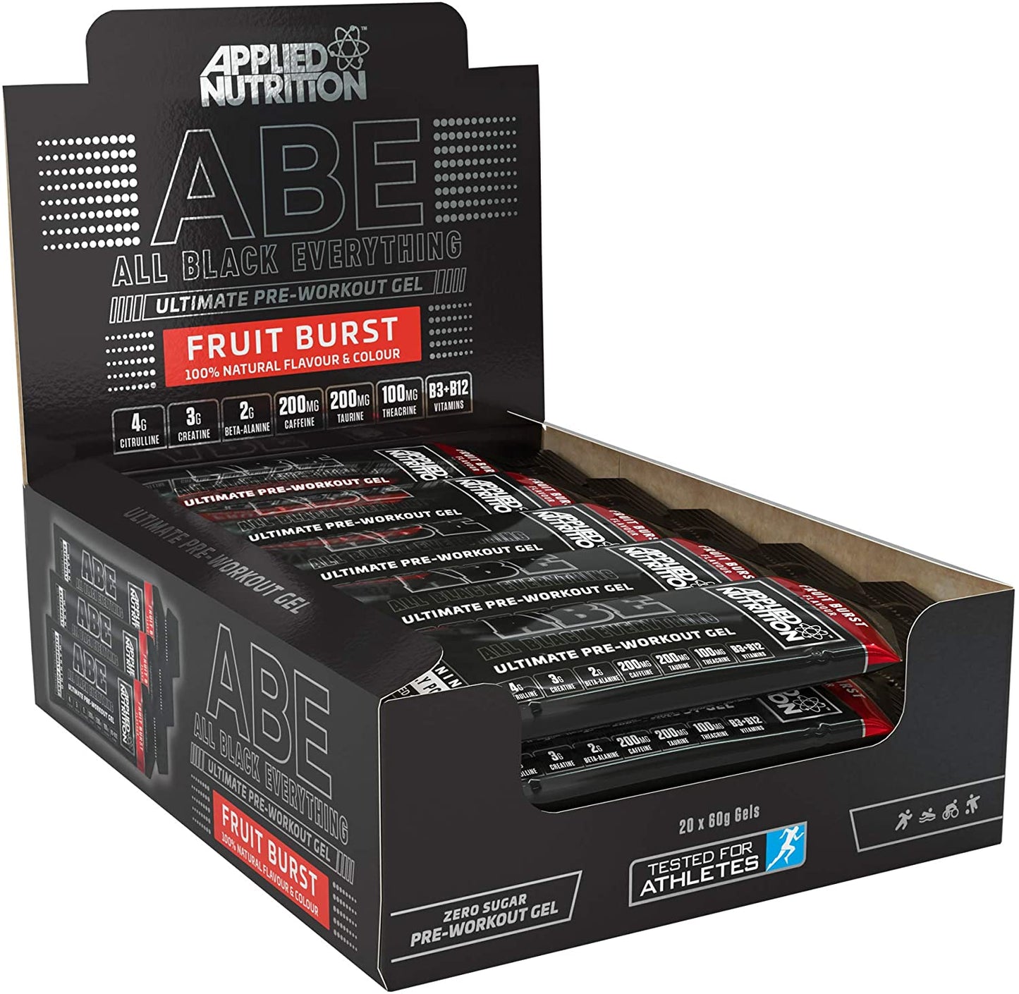 Applied Nutrition ABE - All Black Everything Gel, Fruit Burst - 20 x 60g