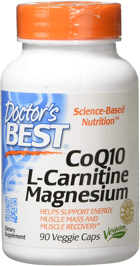 Doctor's Best CoQ10, L-Carnitine, Magnesium - 90 vcaps