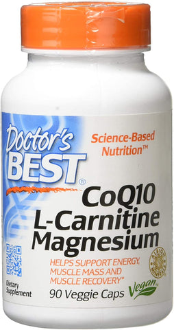 Doctor's Best CoQ10, L-Carnitine, Magnesium - 90 vcaps