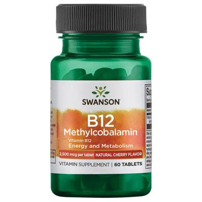 Swanson Vitamin B-12 Methylcobalamin, 2500mcg Cherry - 60 tabs