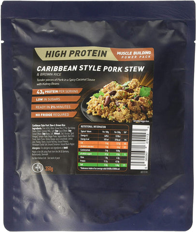 Performance Meals, Caribbean Style Pork Stew & Brown Rice - 1 Pack