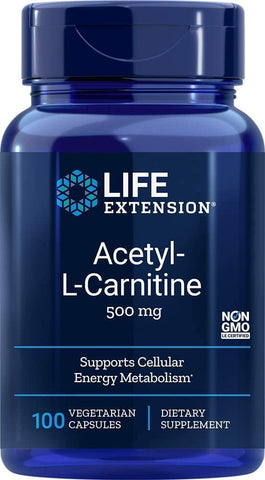 Life Extension Acetyl-L-Carnitine, 500mg - 100 vcaps