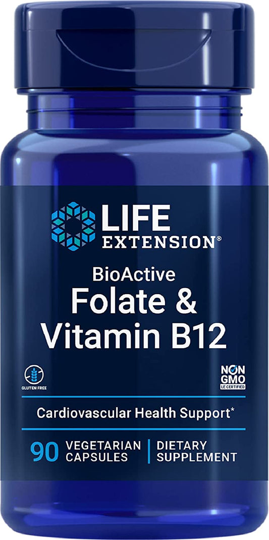 Life Extension BioActive Folate & Vitamin B12 - 90 vcaps