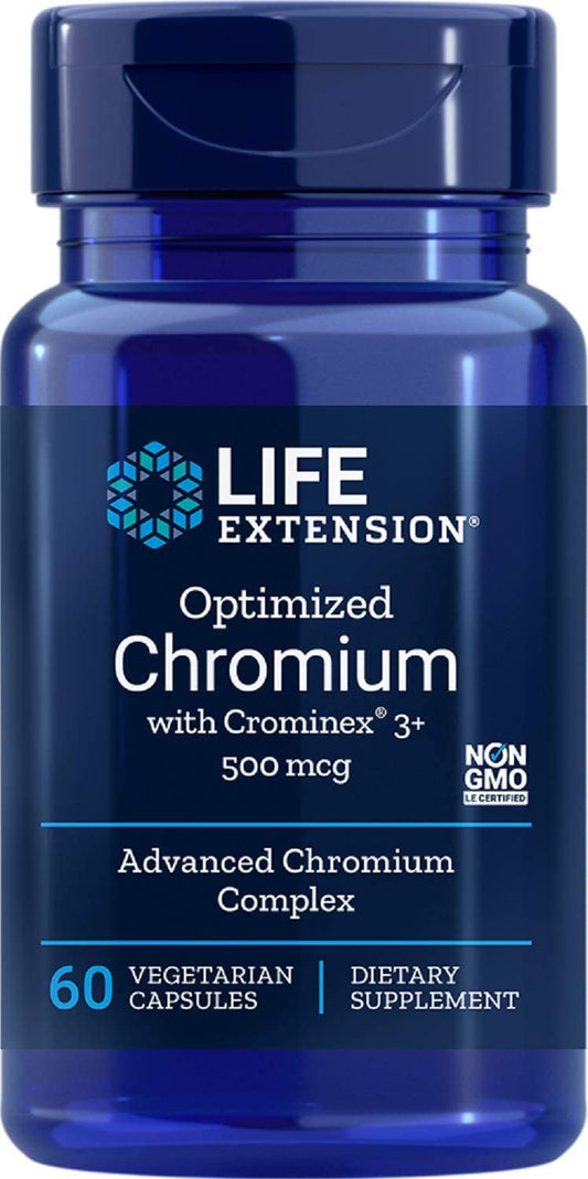 Life Extension Optimized Chromium with Crominex 3+, 500mcg - 60 vcaps