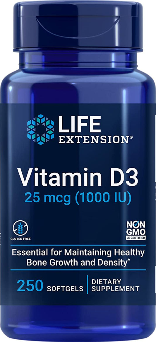 Life Extension Vitamin D3, 1000 IU - 250 softgels