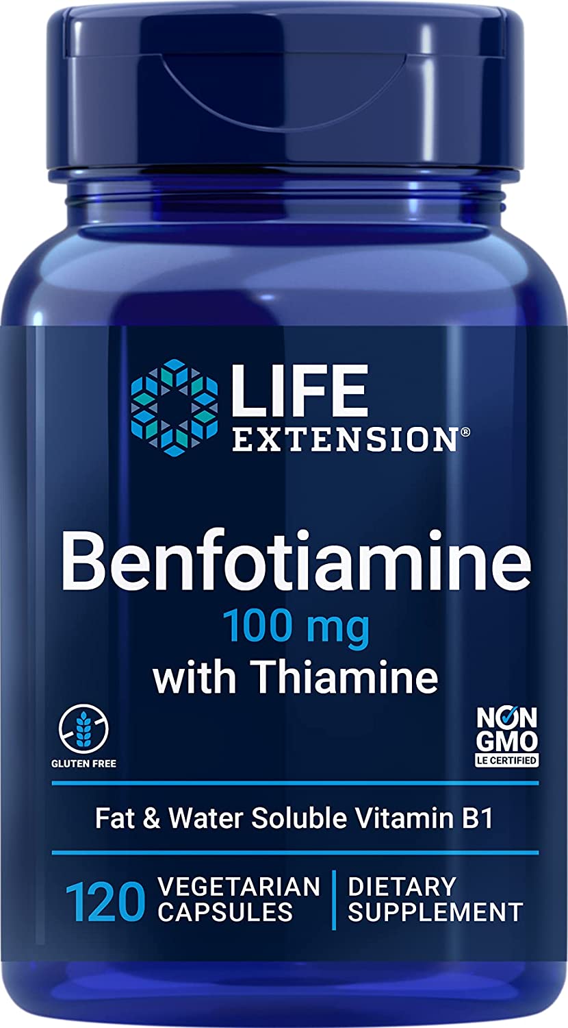 Life Extension Benfotiamine with Thiamine, 100mg - 120 vcaps