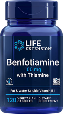 Life Extension Benfotiamine with Thiamine, 100mg - 120 vcaps