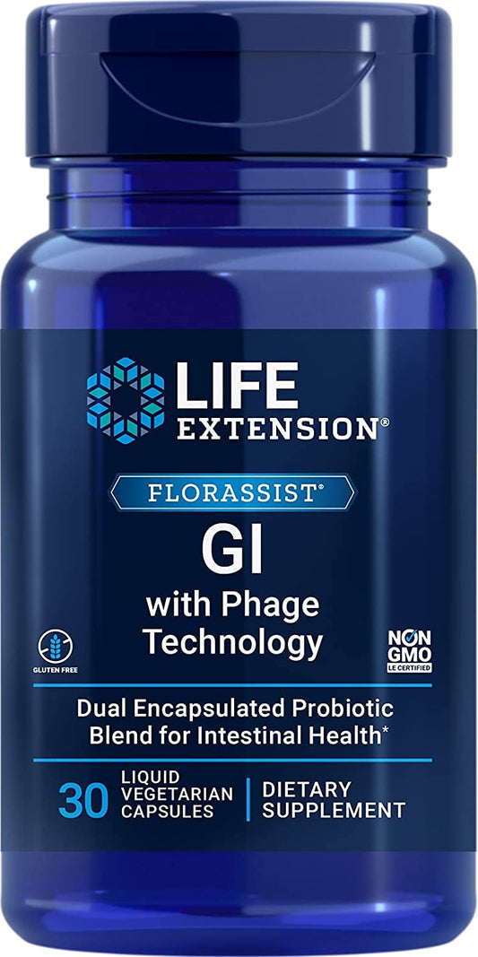 Life Extension Florassist GI with Phage Technology - 30 liquid vcaps