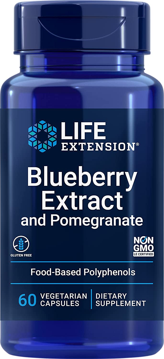 Life Extension Blueberry Extract with Pomegranate - 60 vcaps