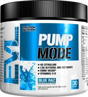 EVLution Nutrition PumpMode Powder, Blue Raz  - 258g
