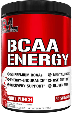 EVLution Nutrition BCAA Energy, Fruit Punch - 288g